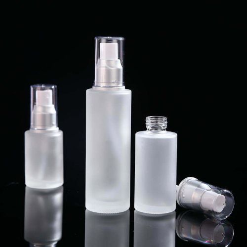 Botella de vidrio esmerilado de 20ml 30ml 40ml 60ml 80ml 100ml para lociones