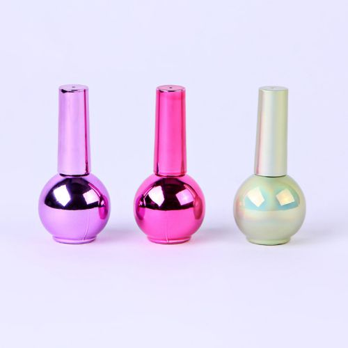 Envases redondos cromados para esmalte de uñas