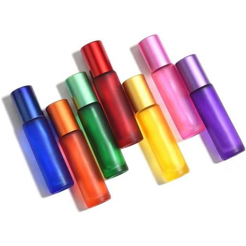 Envases roll-on de vidrio de colores para aceites esenciales